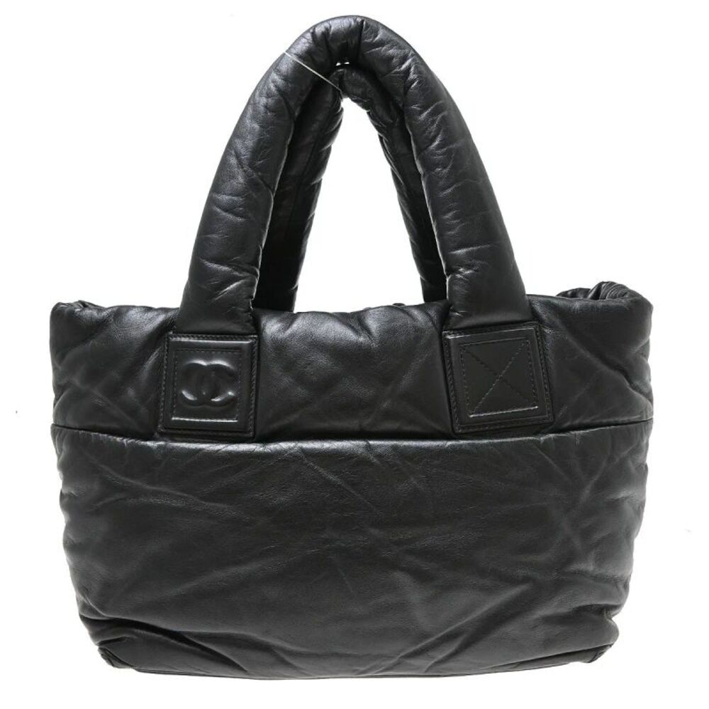 Chanel Coco Cocoon Reversible Tote Quilted Lambskin Black Leather Tote Bag Bag